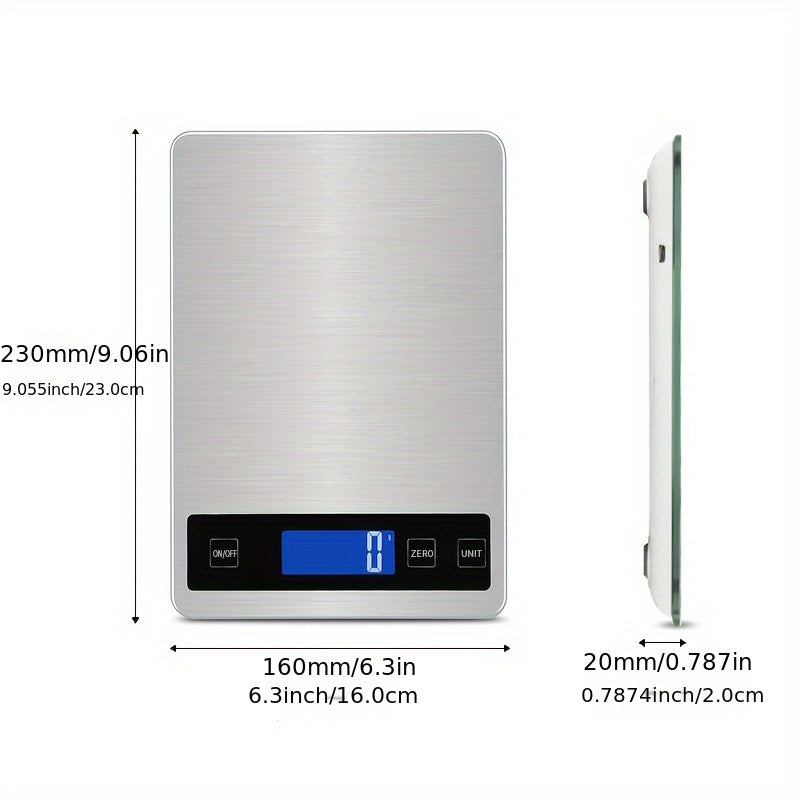Digital kitchen scale 15 kg USB rechargeable | Bowlift