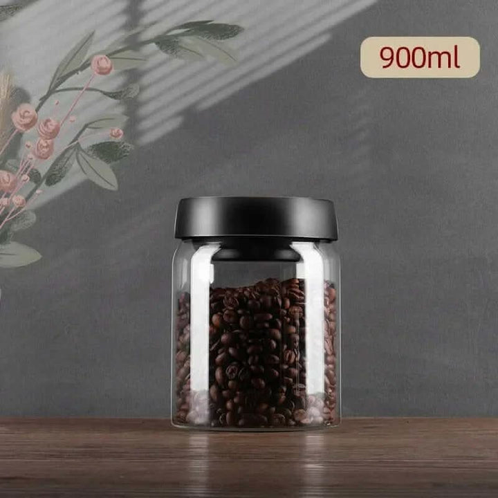 BowLift | Glass Coffee Bean Container – Airtight Aroma Preservation Jar