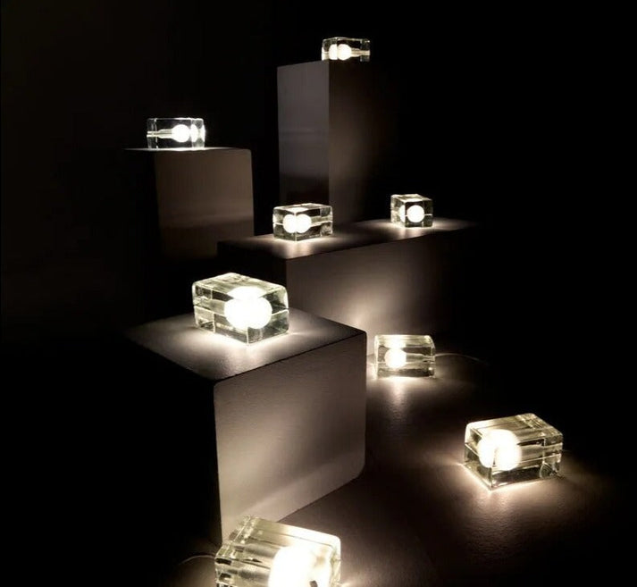 BowLift | Clarylume Glass Table Lamp | Glare-free LED Light | Crystal Clear Design | For Bedroom, Office & Living Room