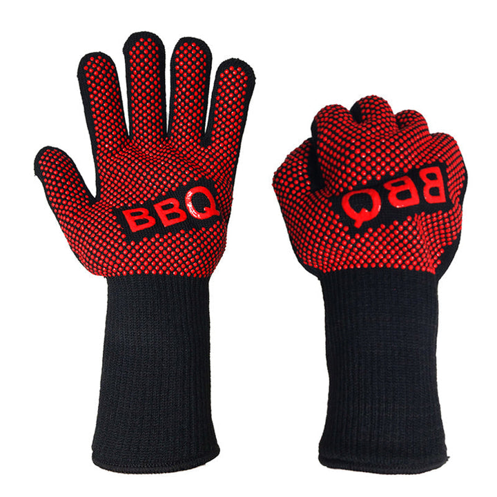 BBQ Gloves Heat Resistant Barbecue Grill Glove Oven Mitts Oven Gloves | Bowlift
