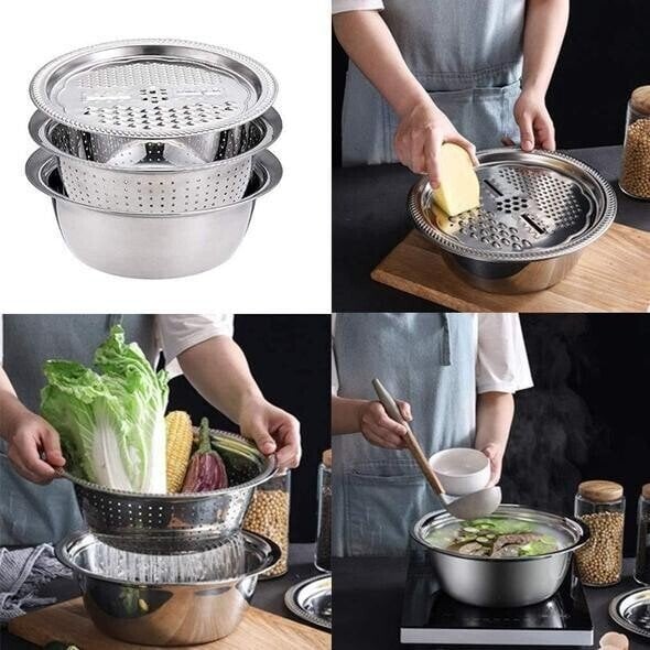 BowLift | Multifunctional colander in stainless steel
