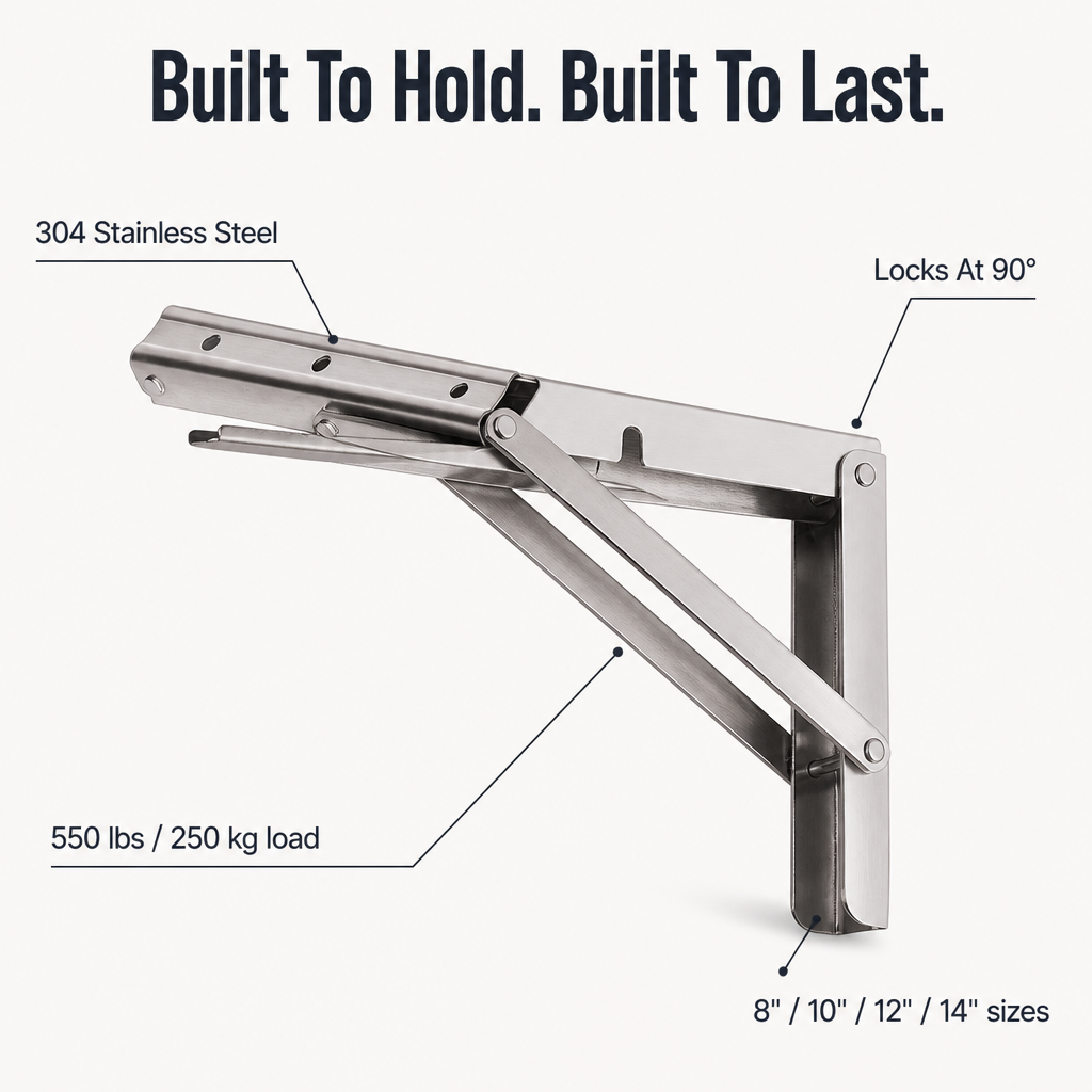 FlexiMount Folding Consoles made of Stainless Steel | Bowlift