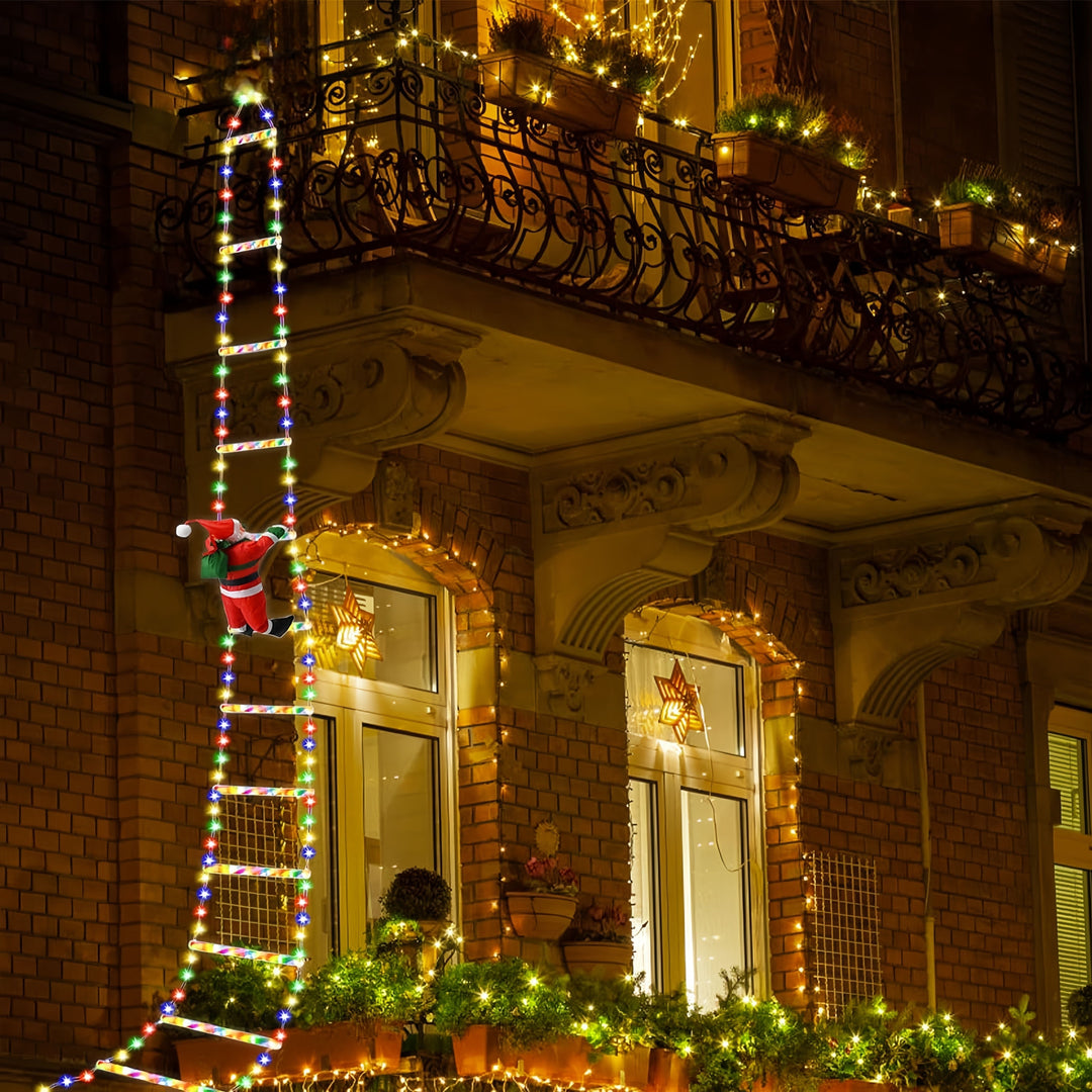 BowLift | Christmas Lights Climbing Santa Ladder Display