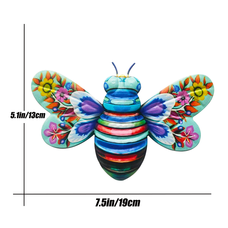 BowLift | Iron Bee Art Sculpture Hanging Wall Decorations for Garden