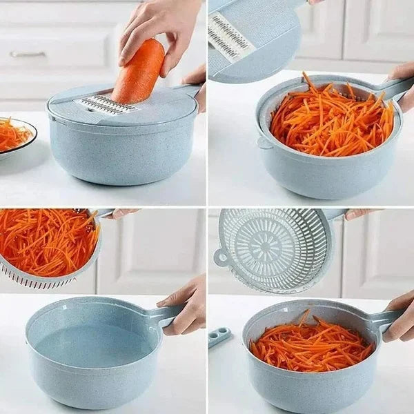 SliceMaster 12-in-1 Vegetable Slicer — Transforms your kitchen into a sparkling clean cooking paradise full of moments of enjoyment | Bowlift