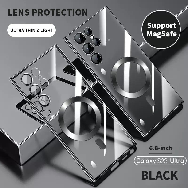 BowLift | Transparent Luxury Coating Magnetic Cover for Samsung