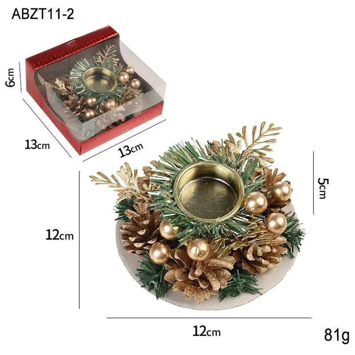 BowLift | Christmas candle wreath Xmas New Year candle holders decors