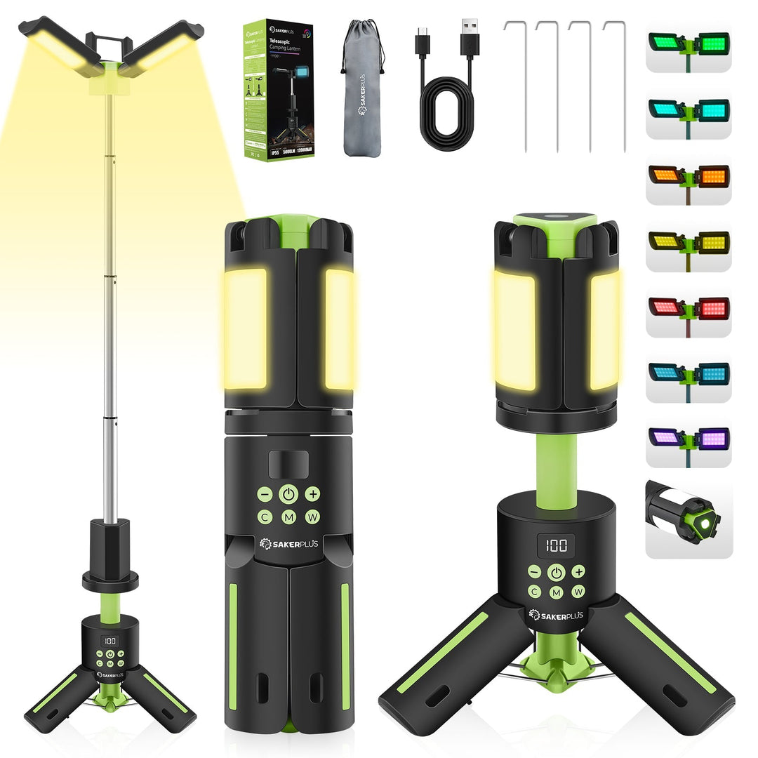 BowLift | SakerPlus Telescopic Camping Lights with Stand