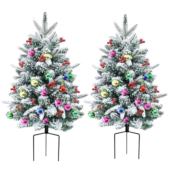 BowLift | Christmas urn decoration with LED lights | Realistic pine branches & berries | Indoor and outdoor