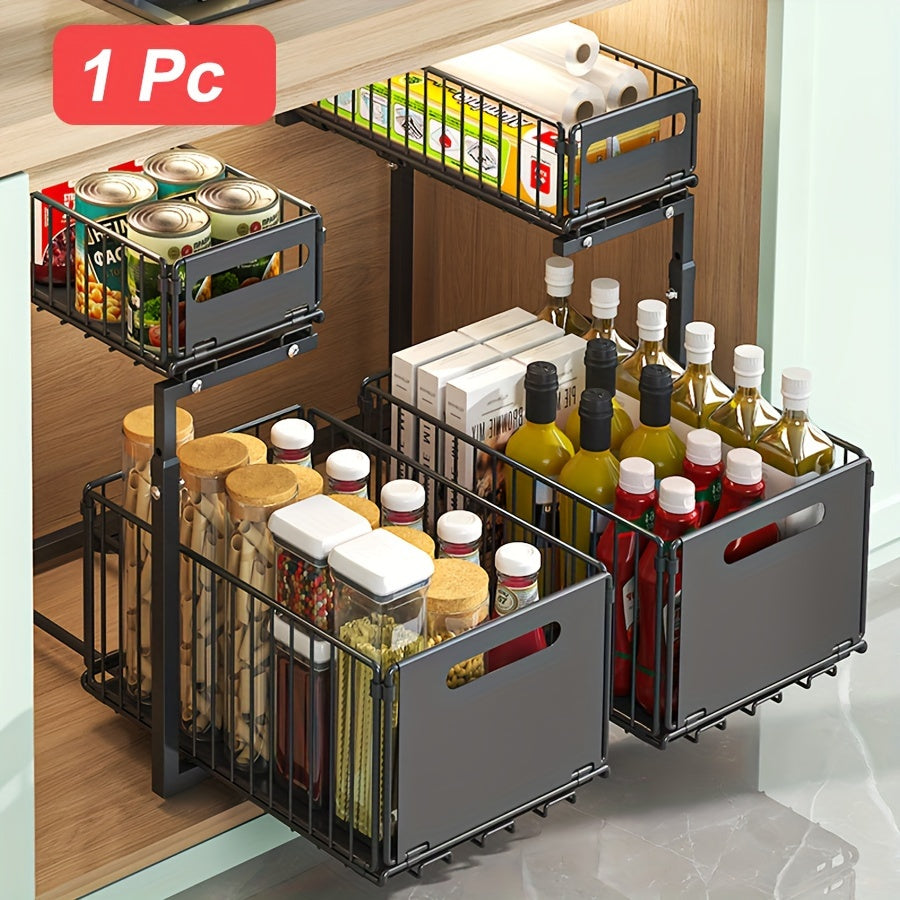 Pull-out Under-Cabinet Organizer 2 Levels | Bowlift