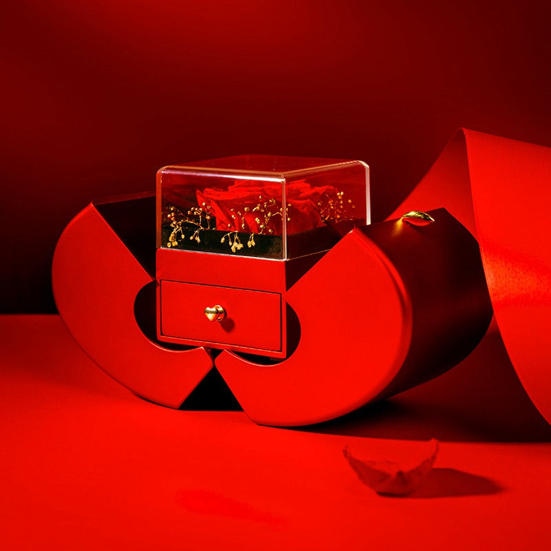 BowLift | Rose Apple Jewelry Box™ | With Eternal Rose Necklace.