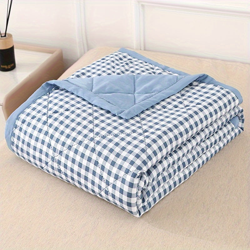 BowLift | Elegant Preppy Plaid Summer Blanket for Cool Nights