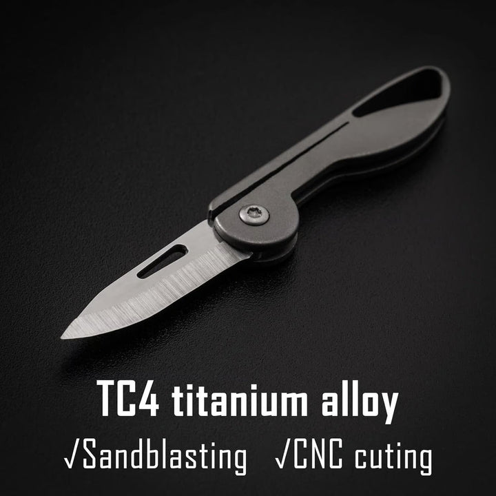 Mini Titanium Alloy Folding Pocket Knife Bowlift