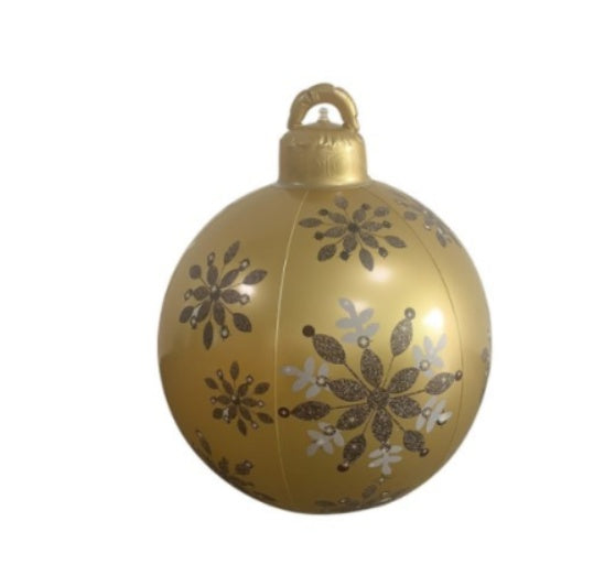 BowLift | Inflatable Christmas Ball Outdoor Decoration 60cm – Weather Resistant PVC Christmas Decoration