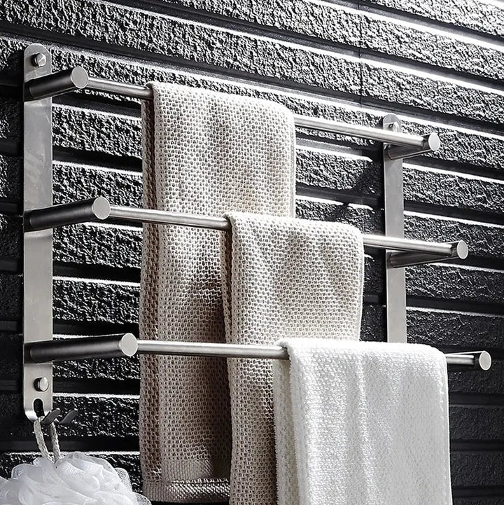 Towel holder stainless steel 3 rods wall mounting | Bowlift