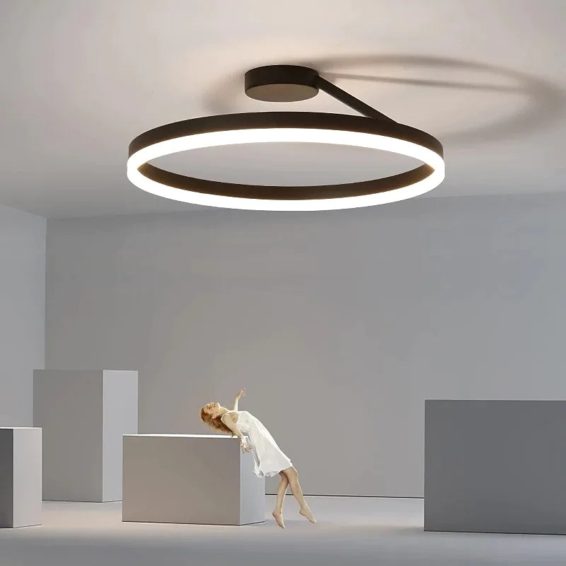 BowLift | RadiantGlimmer Ceiling Light - Luxurious golden LED lighting with metal elements