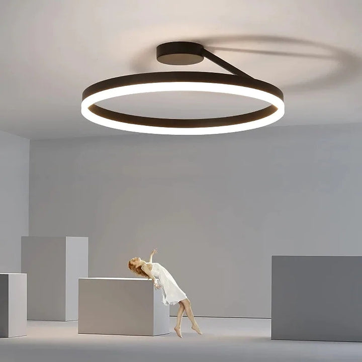 BowLift | RadiantGlimmer Ceiling Light - Luxurious golden LED lighting with metal elements