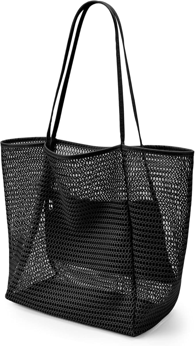 Foldable Mesh Beach Tote Bag with Inner Pocket | Bowlift
