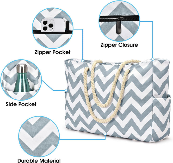 Waterproof Large Tote with Zipped Storage for Work & Play | Bowlift