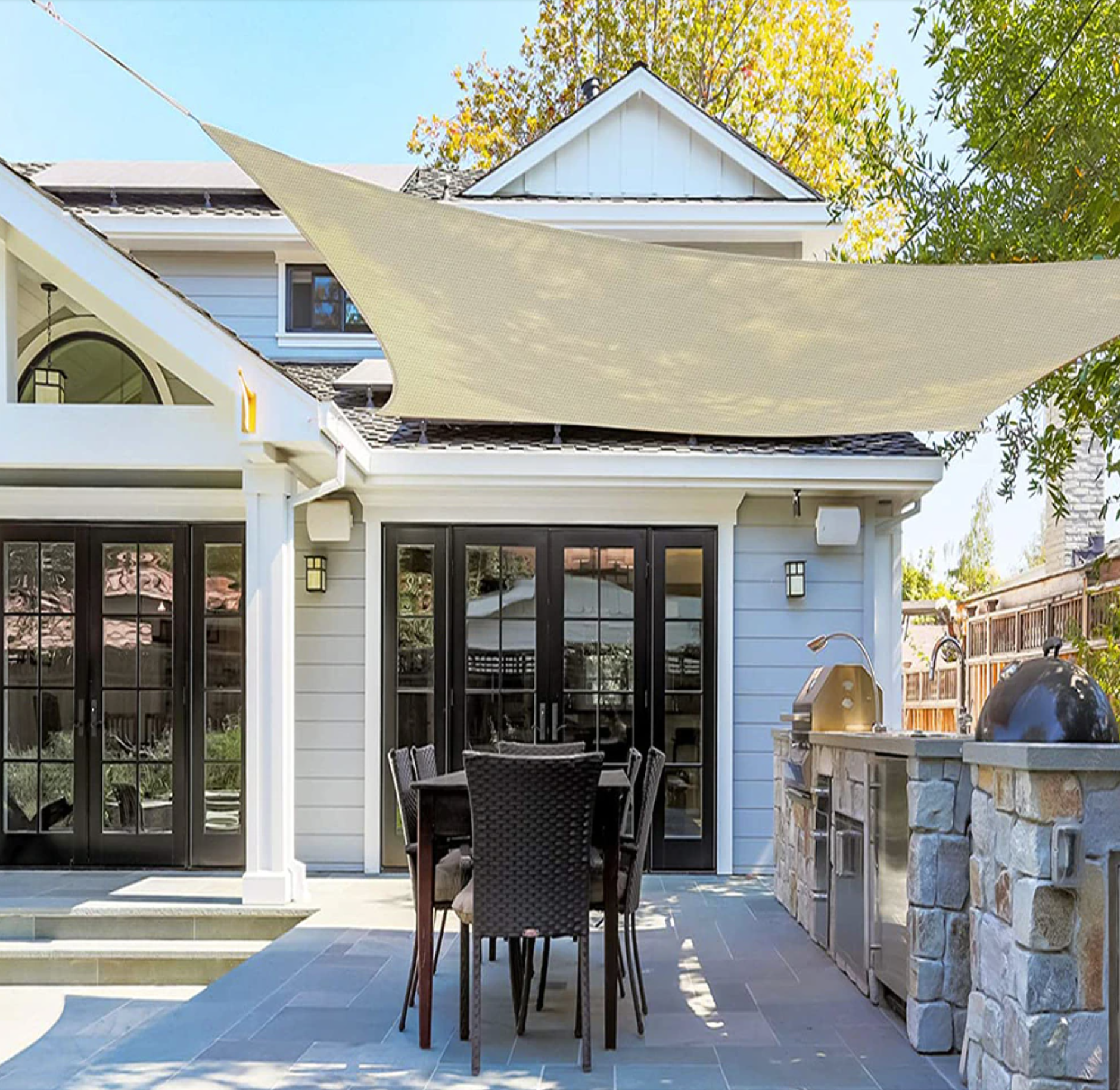 BowLift | Luxury sunshade – water-repellent – protective for balcony and garden – shade cloth