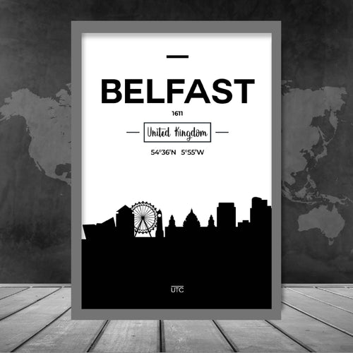Belfast UK Skyline City View Print | Bowlift