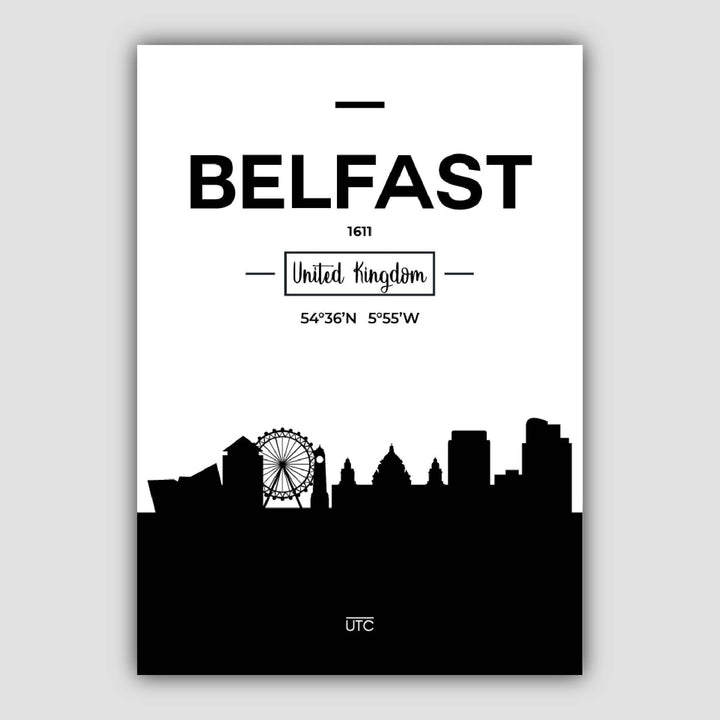 Belfast UK Skyline City View Print | Bowlift
