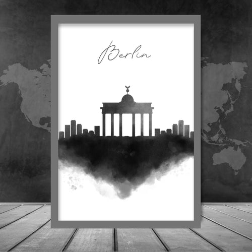 Berlin Watercolor Skyline Cityscape Print | Bowlift