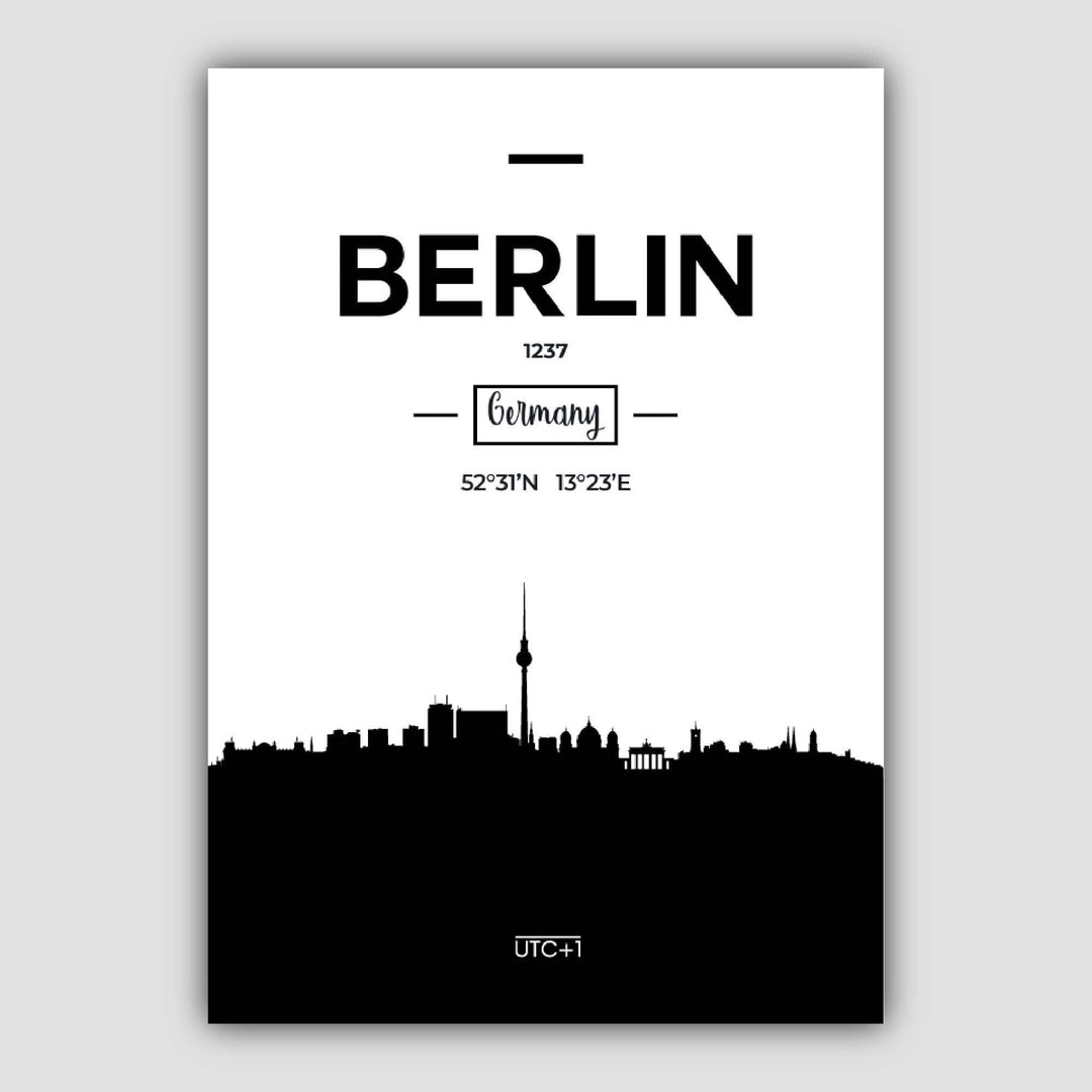 Berlin Skyline Cityscape Print | Bowlift