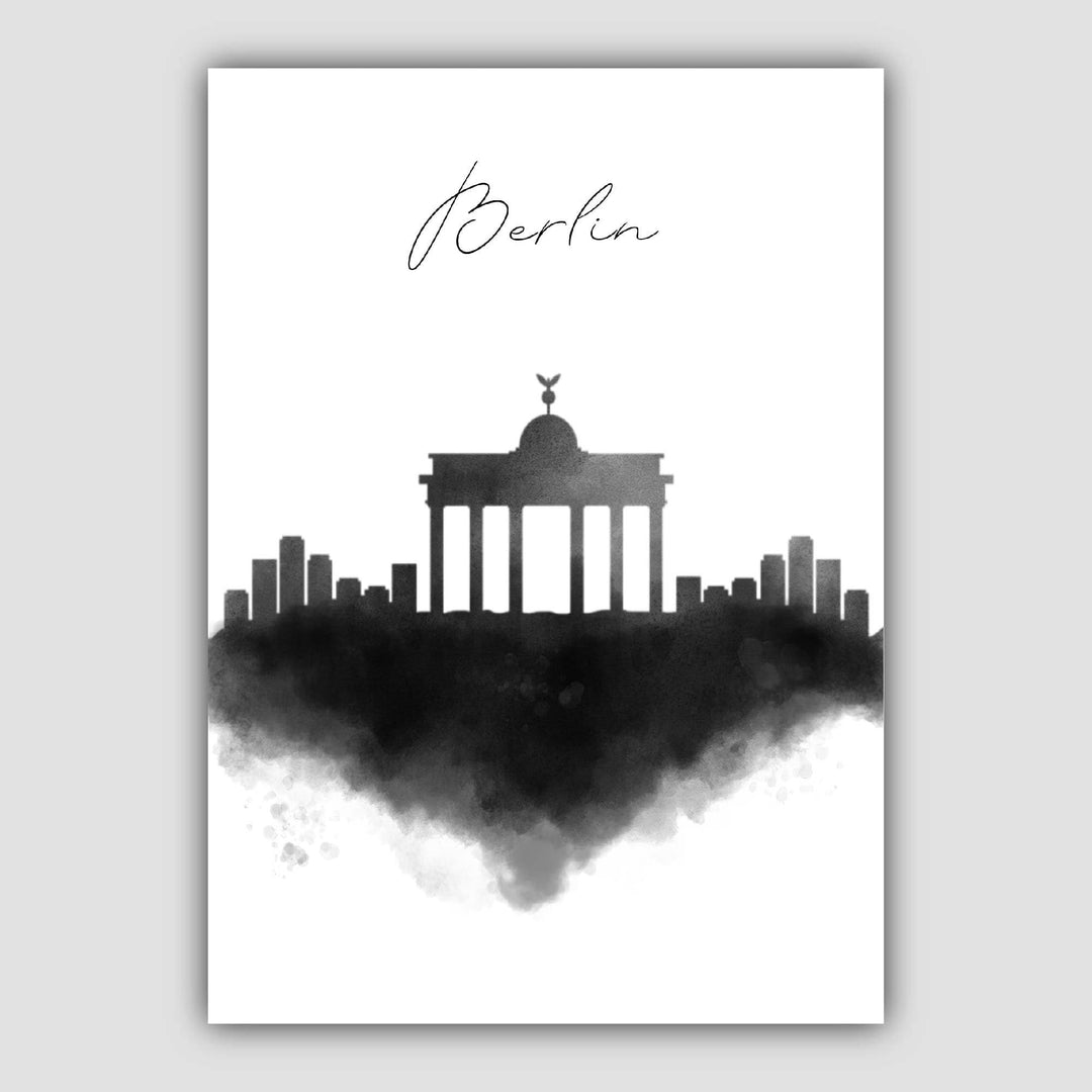 Berlin Watercolor Skyline Cityscape Print | Bowlift
