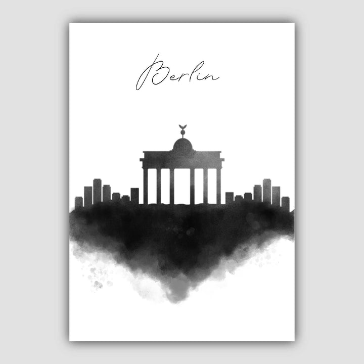 Berlin Watercolor Skyline Cityscape Print | Bowlift