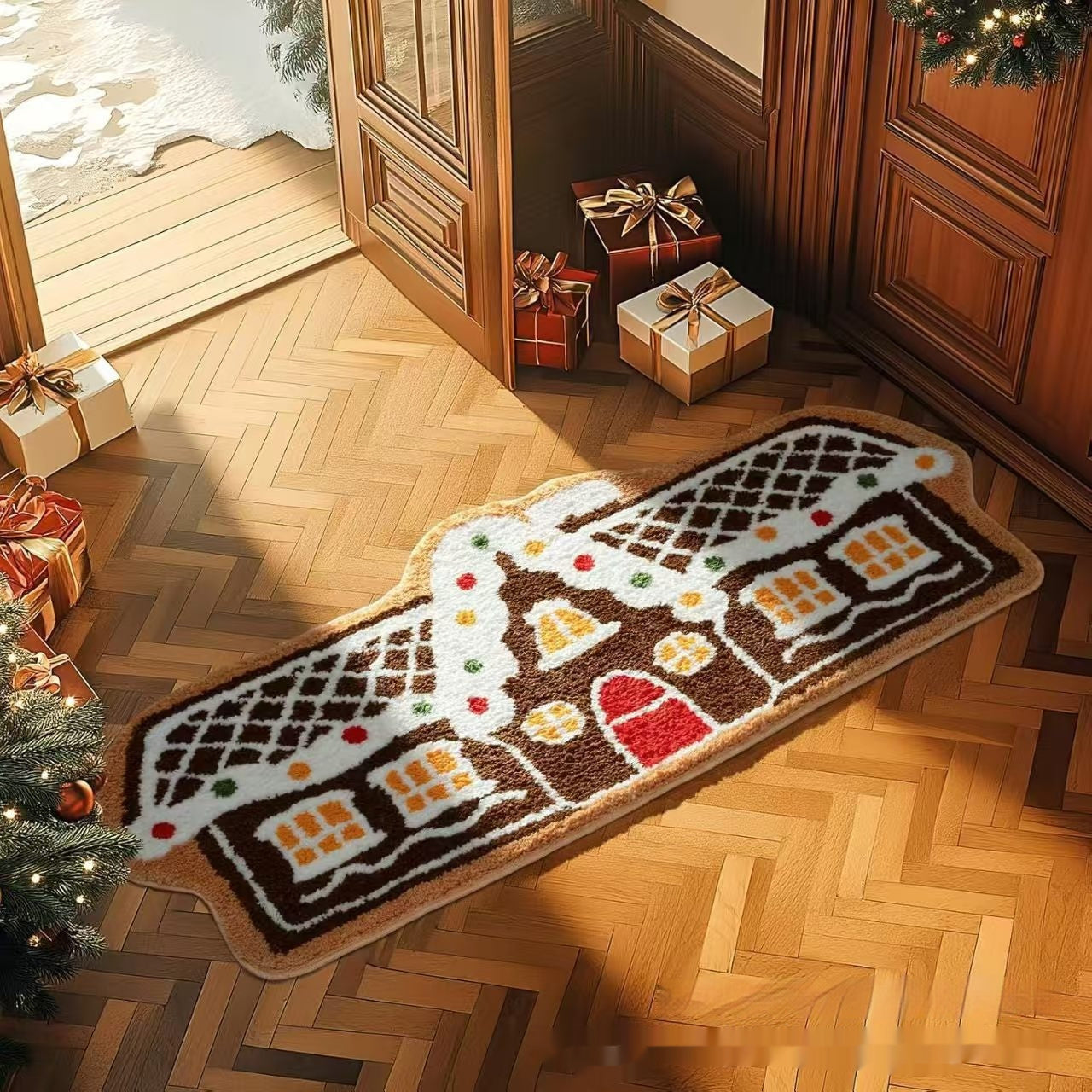 BowLift | Christmas Rug - Cashmere Irregular Shape Hallway Mat