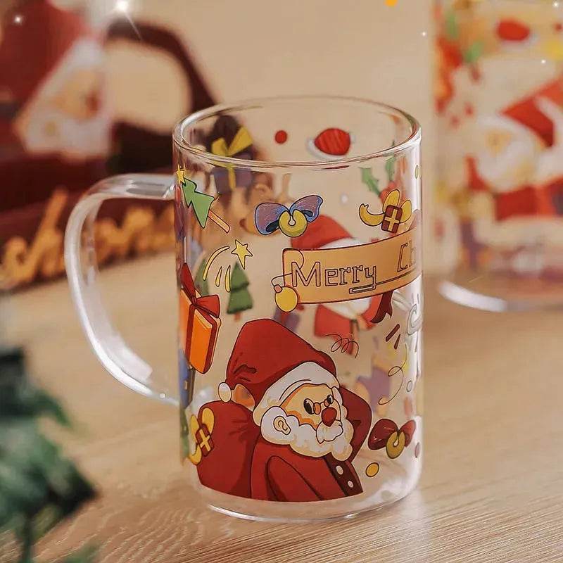BowLift | 2025 Christmas Gift High Beauty Creative Cup Christmas Snowman Glass Cup High Temperature Resistant