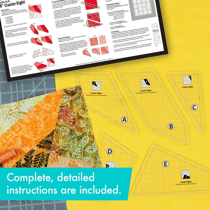 BowLift | Quilting Cutting Template Set | Creative Fabric Pattern Guide | Non-Slip Design for Sewing & DIY Crafts