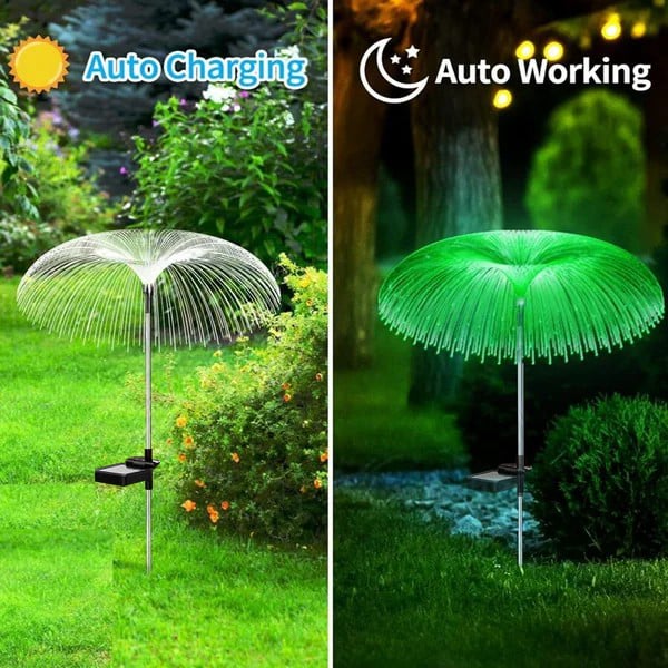 BowLift | Solar Garden Lights | Jellyfish Design with Color-Changing & Warm White Modes | 75cm