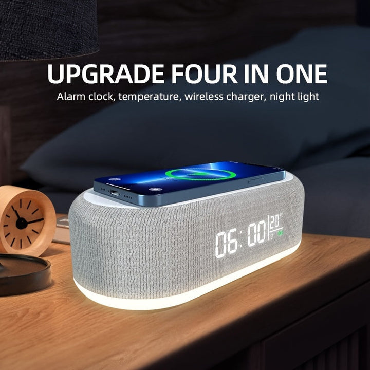 Wireless Charging Station | With Alarm Clock and Temperature Display | Bowlift
