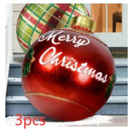 BowLift | Inflatable Christmas Ball Outdoor Decoration 60cm – Weather Resistant PVC Christmas Decoration