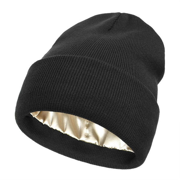 BowLift | Noor Silk Winter Hat – Wool & Silk – Anti-Frizz Hair Protection