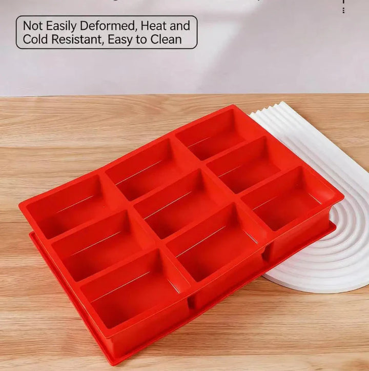 Big 9-Cavity Silicone Mini Loaf Pan Non-Stick Baking Mold | Bowlift