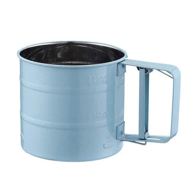 Big Size Stainless Steel Hand-held Semi-automatic Flour Sifter Cup | Bowlift