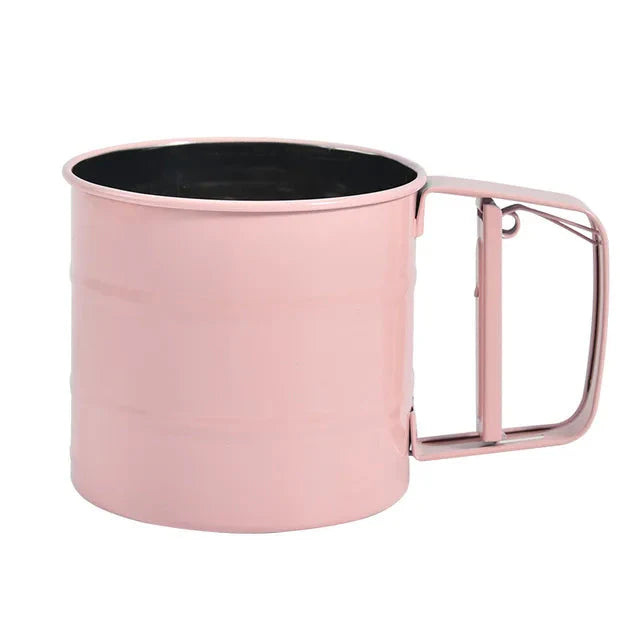 Big Size Stainless Steel Hand-held Semi-automatic Flour Sifter Cup | Bowlift
