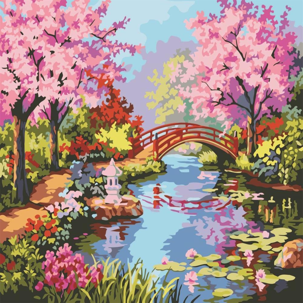 Cherry Blossom - Van-Go Paint-By-Number Kit | Bowlift