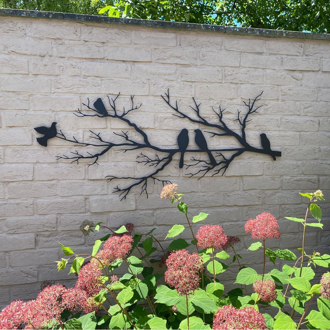 BowLift | Modern Metal Wall Art – NatureCraft Bird Design – Black Geometric Wall Decoration