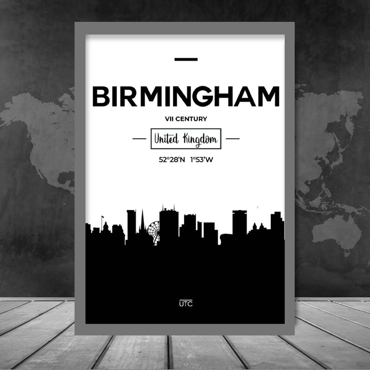 Birmingham City Skyline City View Print | Bowlift