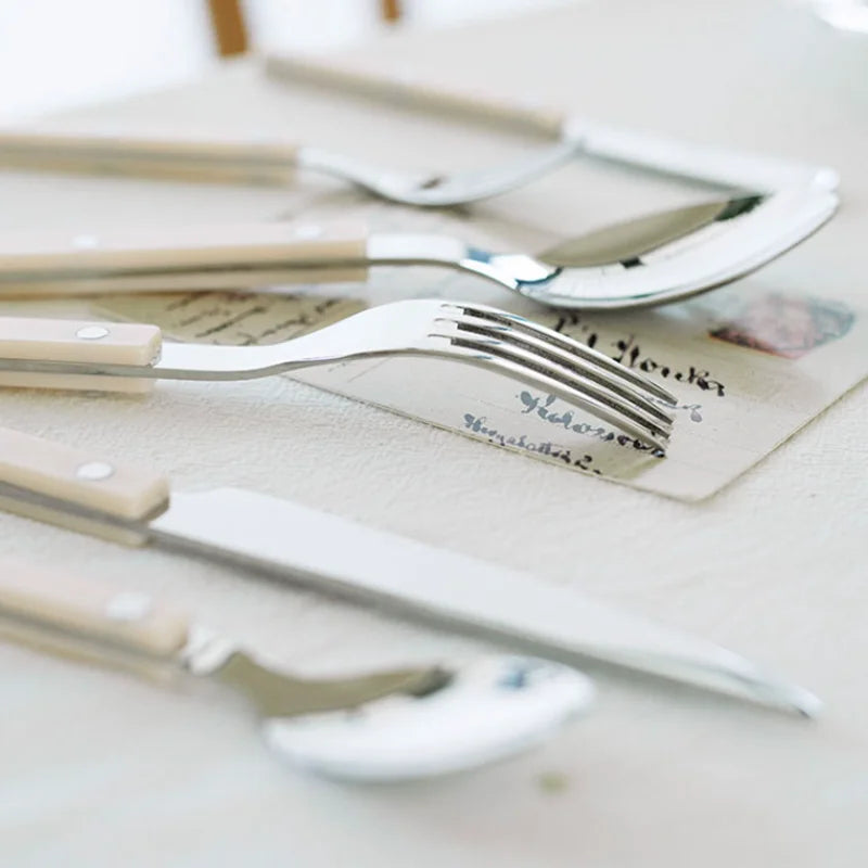 BowLift | 24-Piece Cutlery Set – Engraved Stainless Steel Flatware for 6 People