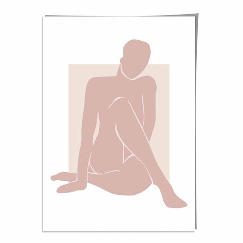 Blush Pink Nude Matisse Inspired Wall Art Print | Bowlift
