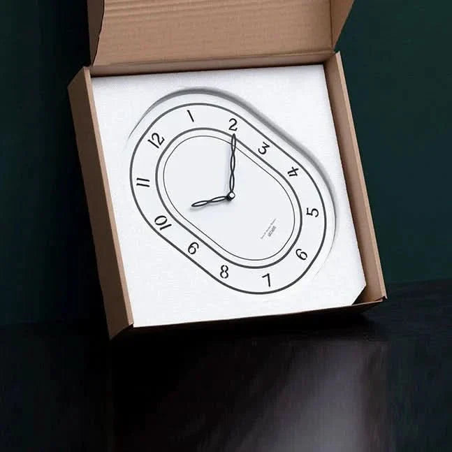 BowLift | Silent Oval Wall Clock with Roman Numerals Design