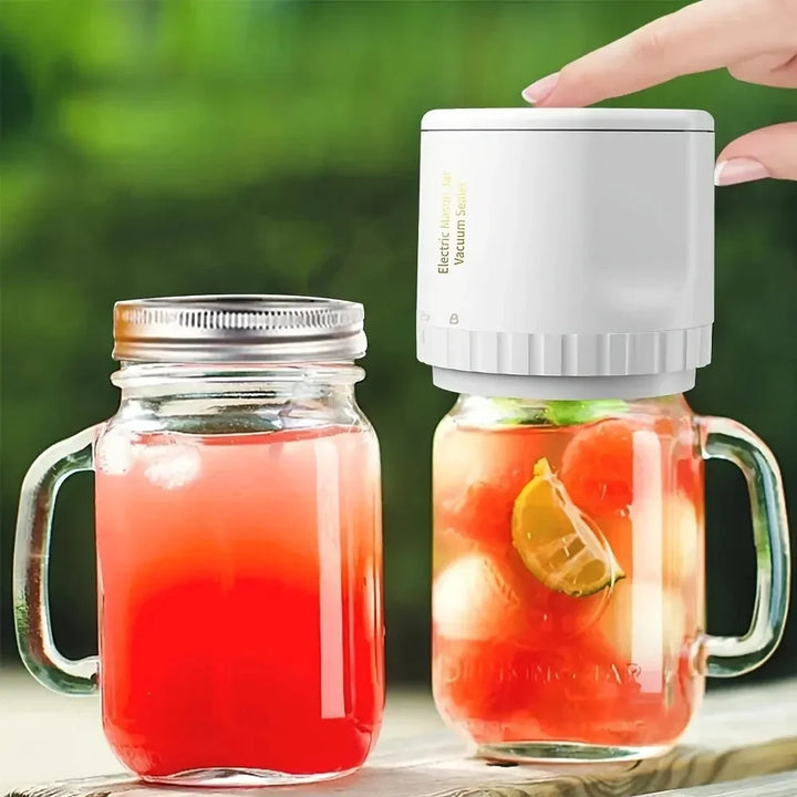 BowLift | Cordless Mason Jar Vacuum Sealer Kit – Wide Mouth Food Preservation System with Airtight Electric Seal
