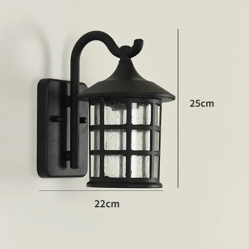 BowLift | BalconyBright | Waterproof Retro Wall Lamp for Outdoor