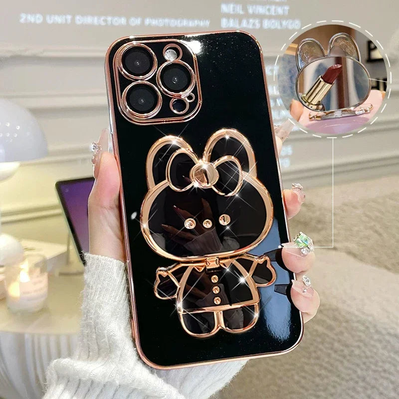 BowLift | 3D Bunny  Korean Style Mirror iPhone Case