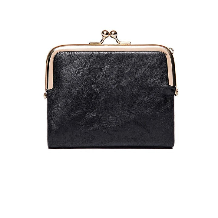 BowLift | Leather Wallet with Vintage Kiss Lock Closure